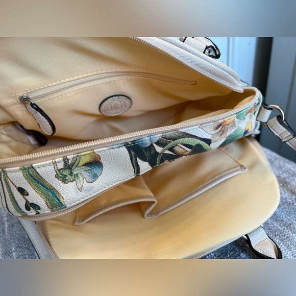 Dana Buchman Botanical/Flower, Double Handle Handbag, crossbody - Picture 8 of 13